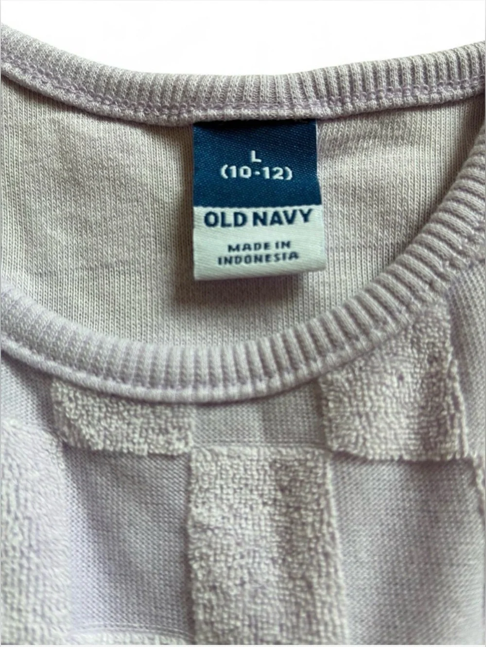 NWT Lavender Old Navy Girls Romper Checkered Large